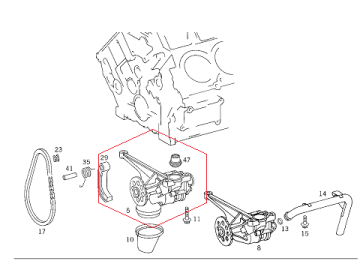 Mercedes ML163 350 112 Motor Yağ Pompası