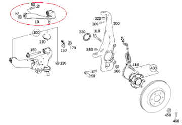 Mercedes X W470 Kamyonet Üst Salıncak Sağ