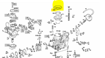 Mercedes W115 Karbüratör Diyaframi Siyah