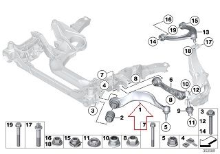 Bmw 5 Seri F10/F11/F18 dx/ix Ön Üst Salıncak/Rotilli Eğri Kol Sol