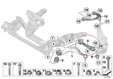 Bmw 5 Seri F10/F11/F18 525dx N47S1 4x4 Ön Salıncak Alt Düz Sol