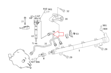 Vito W639/Sprinter W906/W203/W211/W220 646/647/648 Motor Enjektör Yakıt Borusu/Mazot Hortumu