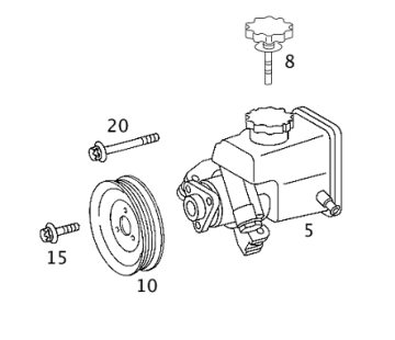 Sprinter W901/W902/W903/W904/W905/W909 611/612 Cdı Motor Direksiyon Pompası