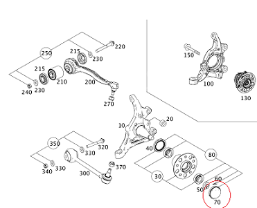 Mercedes W203/W204/W211/W212/220 Porya Kapağı