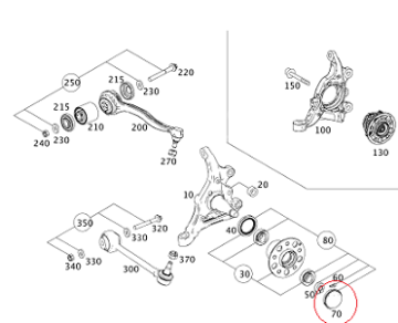 Mercedes W203/W204/W211/W212/220 Porya Kapağı