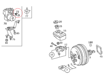 Vaneo W414/W210/W220 112 Motor Fren Basınç Sensörü