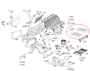 Mercedes ML W164 Polen Flitresi/Klima Flitresi