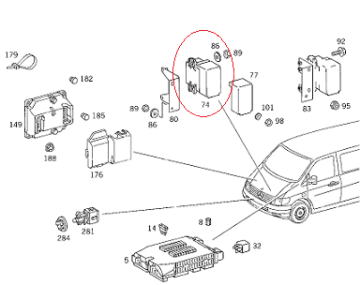 Vito W638/W201/W202/ 601/616 Motor Kızdırma Rolesi/Isıtma Beyni