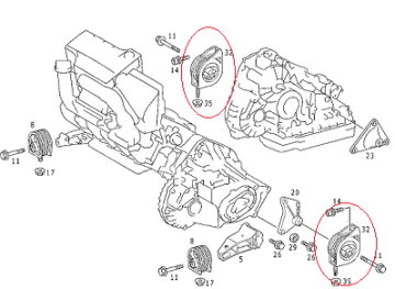 Mercedes A168/W168/Vaneo W414 Şanzuman Kulağı/Şanzuman Takozu