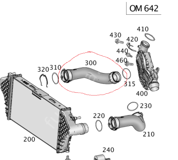 Mercedes ML W166 642 Motor Turbo Hortumu