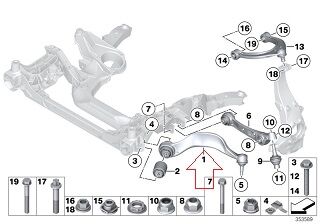 Bmw 5 Seri F10/F11/F18 dx/ix Ön Üst Salıncak/Rotilli Eğri Kol Sol