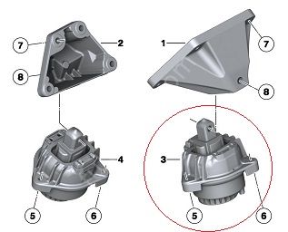 Bmw F10 520 N47N Motor Kulağı/Motor Takozu Sol