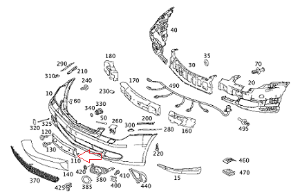 Mercedes Cls W219 Ön Tampon Pilakalık/Blandaj