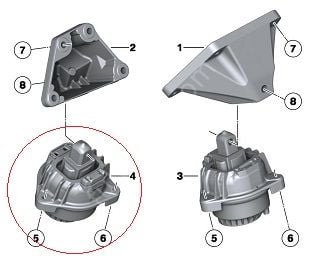 Bmw F10 520 N47N Motor Kulağı/Motor Takozu Sağ