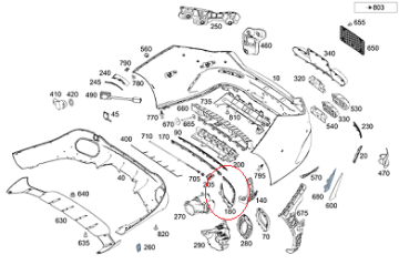 Mercedes Cla W118 Arka Dekor Nikelaj Çıta Sol