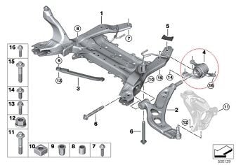 Bmw 1 Seri F40/X1 F48/F39  Ön Salıncak Burcu SOL