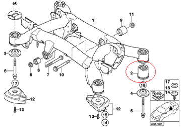 Bmw E39 Arka Travers Takozu/Torsuyon Burcu Dış Sağ/Sol