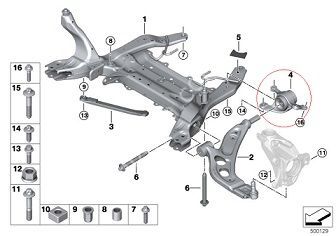 Bmw 1 Seri F40/X1 F48/F39  Ön Salıncak Burcu SOL