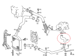 Vito W638 611 Motor Turbo Hortumu SOL