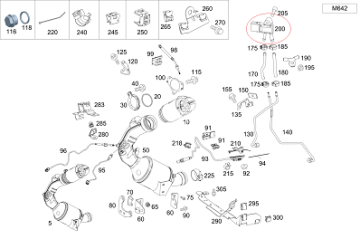 Mercedes W204/W218/W212/W221/Vito W639/Viano/Sprinter W906 651/642/646 Motor Eksoz/Ekzost Basınç Sensörü