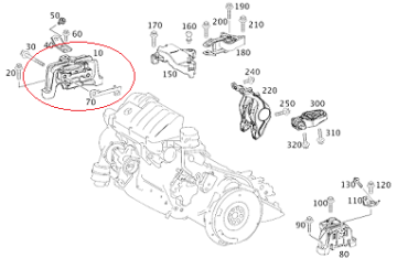 Mercedes Cla W117 Cla 200 Motor Kulağı/Motor Takozu Sağ