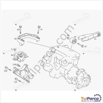 Vito W638 Motor Kulağı-Motor Alt Takozu