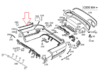 Mercedes W212 Arka Tampon Bıraketi/Yan Kılavuz/Yan Bakalit Sol