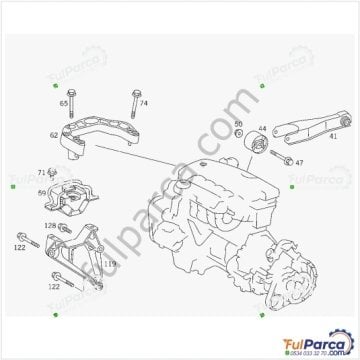 Vito W638 Motor Kulağı- Motor Alt Takozu