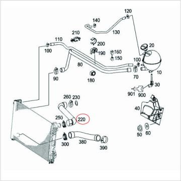Sprinter/Viano/Vito W639 651 Motor Radyatör Üst Hortumu-Soğutma Suyu Hortumu-Radyatöre Su Giriş