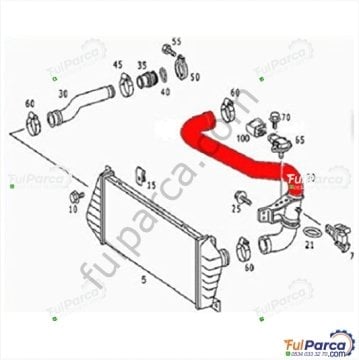 Sprinter W901/W902/W903/W904 611 Motor Turbo Hortumu/İntercool Hortumu/Sağ