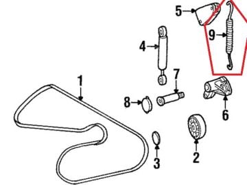 Sprinter W901/W902/W903/W904/W210 604/606 Motor Kayış Gergi Kütük Yayı