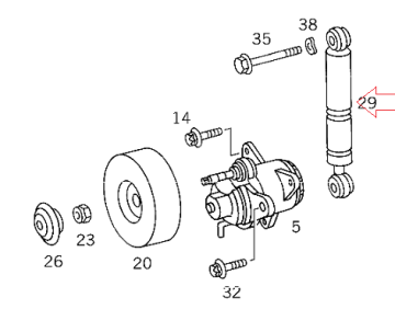 Mercedes W210 111 Motor V Kayış Gergi Amortisörü
