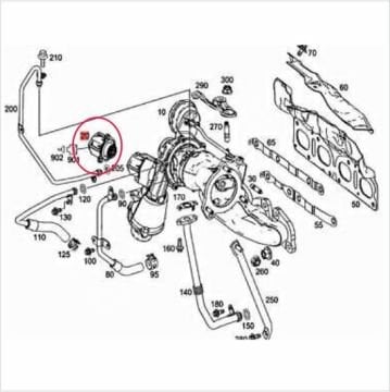 Mercedes W204-W205 270-274 Motor Turbo Basınç Ventili-Manyetik Valf