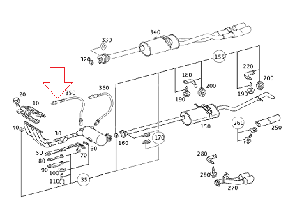 Mercedes W168 A160 166 Motor Oksijen Sensörü/Lambda Sondası