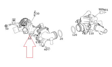 Mercedes W176 133 Motor Devirdaim Pompası/Su Pompası