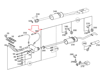 Mercedes W168 A160 166 Motor Oksijen Sensörü/Lambda Sondası