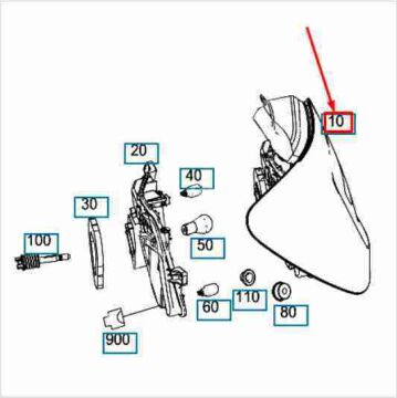 Mercedes W176 A180 Arka Stop Lambası SOL