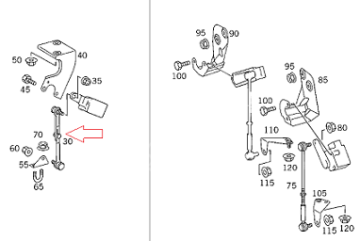 Mercedes W220 S320 112 Motor Denge Mili Destek Çubuğu