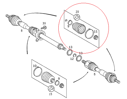 Vaneo W414 1.7 Dış Aks Körüğü Tamir Takımı/Manuel