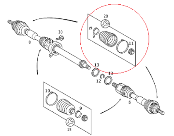 Vaneo W414 1.7 Dış Aks Körüğü Tamir Takımı/Manuel