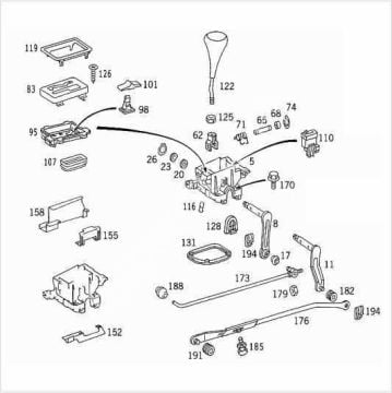 Mercedes W115/M116/W123/W124/W201/W204/W210 Vites Kol Sekmanı