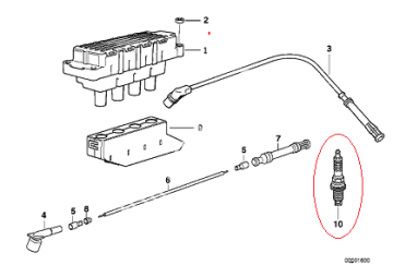 Bmw E34/E36/E38/E34 M40/M43/M42/M44/M50/M52 Motor Çift Tırnak  Buji Takım(Kopya)
