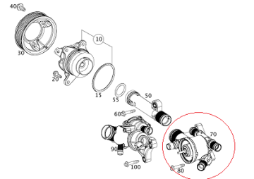 Mercedes W205/Vito W447 1.6 622 Motor Termostat
