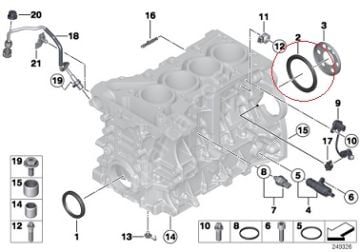 Bmw E81/E82/E87/E88/E90/E91/E92/E93 F20/F21/F22/F23/F30/F31/F35/F33/F36 N20/N26/N52 Motor Krank Keçesi ARKA