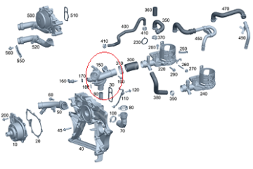 Vito W639/Sprinter W906 Euro 5 651 Motor Yuro Beş Termostat.651 Motor