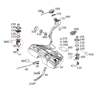 Mercedes W212 274 Motor Benzin Pompası/Yakıt Pompası