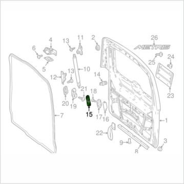 Vito W447 Kapı Paneli Montaj Rayı,Taşıyıcı