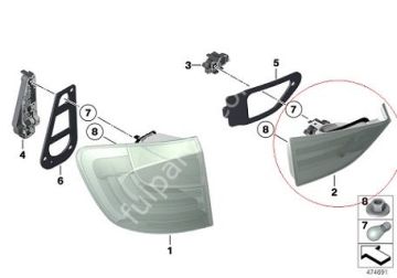 Bmw X1 E84 Arka Stop Lambası İç Sol