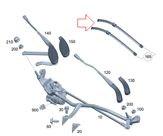 Mercedes W205 Ön Silecek Takım