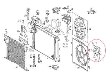 Vito W638 611 Motor Klima Fan Motoru